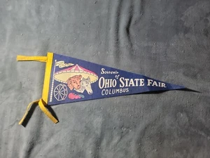 Vintage Columbus Ohio State Fair Souvenir Felt Pennant - Picture 1 of 4