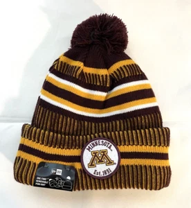 Minnesota Golden Gophers NCAA Beanie Toboggan Pom Winter Hat New Era - Picture 1 of 3
