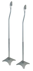 2x Lautsprecherständer 68-110 CM Boxenständer Silber Neu Boxen Surround - Bild 1 von 5