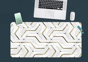 3D Modern Fashion White 7 Texture Non-slip Office Desk Mouse Mat Keyboard Game - Picture 1 of 8