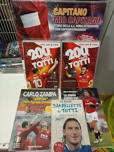 LOTTO TOTTI AS ROMA MIO CAPITANO 200 VOLTE BARZELLETTE CARLO ZAMPA DVD LIBRI M - Picture 1 of 7