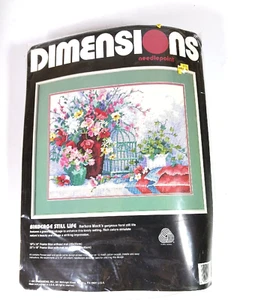 Jaula para pájaros Jaula para pájaros Floral Punta de aguja Estampada Lienzo Dimensiones Barbara Mock - Imagen 1 de 6