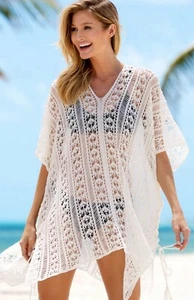 Women’s Bathing Suit Cover Up for Beach Pool Swimwear Crochet Dress One Size - Picture 1 of 1