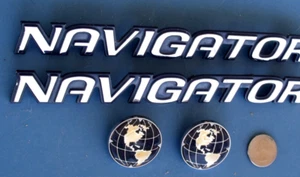 LINCOLN NAVIGATOR EMBLEMS SET V8 GLOBE OEM 98-02 00 01 F85Z LOT XL7Z - Picture 1 of 6