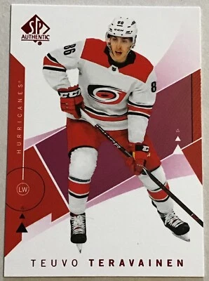 2018-19 TEUVO TERAVAINEN  UD SP AUTHENTIC RED PARALLEL CARD #63 HURRICANES - Image 1 of 2