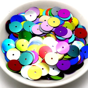2000pcs Mixed Color 10mm PVC Flat Round loose sequins Paillettes sewing Wedding - Picture 1 of 6