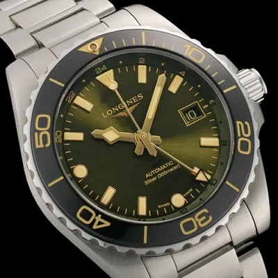 Longines HydroConquest GMT L3.790.4.06.6 acero inoxidable esfera azul #SU321 Foto 1 de 4