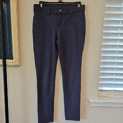 Vaquero de tela a lunares morado y negro talla 4 Lauren Conrad Foto 1 de 4