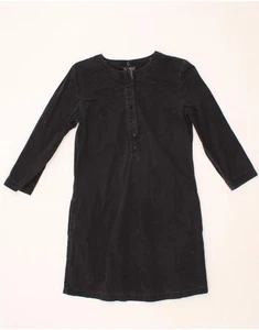 ARMANI Womens 3/4 Sleeve Basic Dress EU 42 Medium Black Cotton CA47 - Picture 1 of 3