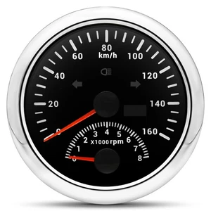 85MM GPS Speedometer 160KM/H With Tacho 8000RPM Gauge For Boat Car Waterproof - Picture 1 of 13