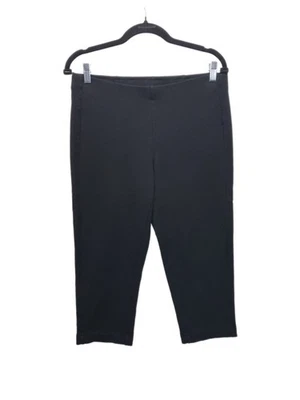 Calça elástica J. Jill Pure Jill perna fina cropped tamanho S preta pequena - Imagem 1 de 4