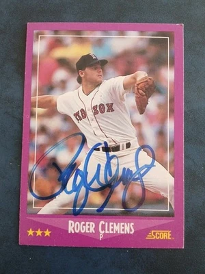 Puntaje #110 1988 Roger Clemens Medias Rojas de Boston autógrafo firmado EX  Foto 1 de 2
