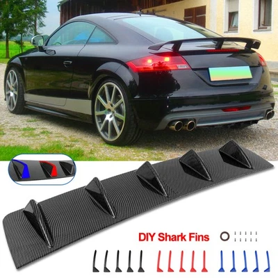 For Audi TT TT RS TTS Quattro Gloss Rear Bumper Diffuser Spoiler Splitter Carbon - Image 1 of 4
