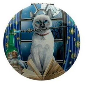 Hocus Pocus Magical Cat Compact Mirror Designed UK Lisa Parker Magnifying - Picture 1 of 1