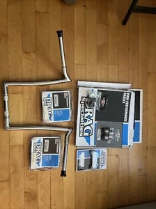 16 x 1.25 MeatHook Ape Hanger Handlebar Kit Part Harley Road Glide Dyna Softtail - Foto 1 di 10