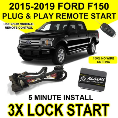 Js Alarms Remote Start Plug & Play Install 3X Lock For 2015-2019 Ford F-150 FO2 - Image 1 of 4