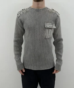 DDP Lyjeassion Men’s Vintage Style Diesel y2k Rave Faded Effect Sweater opium - Picture 1 of 15