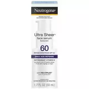 Non-Greasy & Lightweight: Neutrogena Sheer SPF 60 Moisturizing Face Serum - Picture 1 of 1