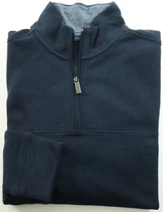 Nuevo Suéter para Hombre Perry Ellis Cuello Simulado 1/4 Cremallera Gofres Tejido Azul Marino S - Imagen 1 de 1