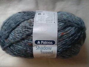 Patons Shadow Tweed Chunky 07002 Blue 4 x 100 Grams - Picture 1 of 2