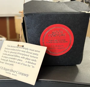 Good Fortune F.B. Rogers Silver Co. Silverplate Fortune Cookies from Storage - Picture 1 of 2