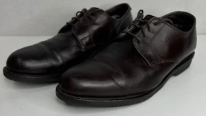 Allen Edmonds Mens Road Warriors Oxford Shoes Brown Leather Cap Toe Size 8E - Picture 1 of 11