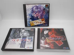 PS1 Persona 1 , 2 INNOCENT SIN. & ETERNAL PUNISHMENT 3Games Japan PlayStation - Picture 1 of 10