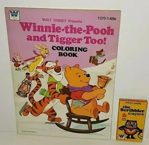 DISNEY PRODUCTIONS WESTERN PUBLISH WINNIE POOH & TIGGER LIBRO PARA COLOREAR 1976 - Imagen 1 de 2