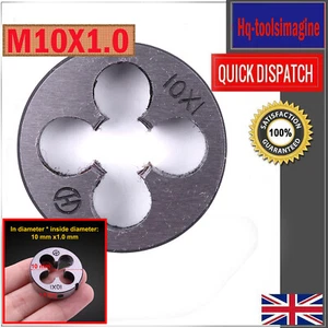 UK M10 x 1.0mm Metric Thread Cutting Die - Right Hand Round Threading Dies - Picture 1 of 7