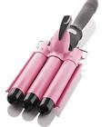 Alure Three Barrel Curling Iron Wand with LCD Temperature Display - 1 Inch Ce...