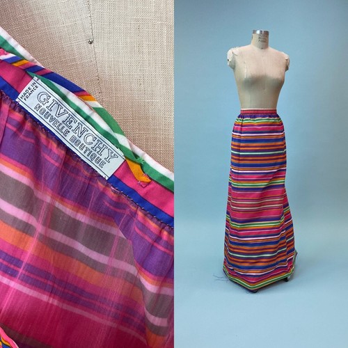 Maxi gonna formale vintage anni 70 designer Givenchy Nouvelle Boutique Parigi Francia