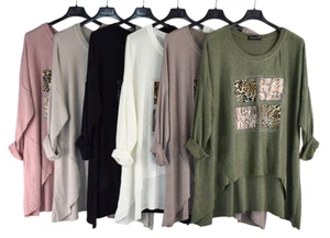 Italian Lagenlook Quirky Animal Print Flare Top Long Sleeve Autumn Collection. - Picture 1 of 8