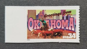 US 2002 Scott # 3596 Greetings From OKLAHOMA 34c Stamp MNH - Imagen 1 de 1