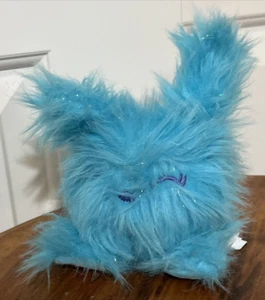 Peluche Build a Bear 2019 6" Aqua Blue Fluffy Bunny Rabbit - Imagen 1 de 4