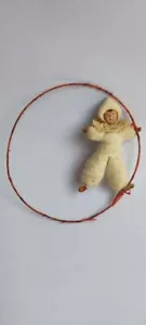 Christmas tree toy Boy acrobat, vintage USSR 1950s, papier mache cotton wool - Picture 1 of 15