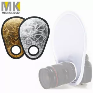 2 in 1 30cm Light Collapsible Photo Light Reflector White Diffuser Photography - Picture 1 of 11