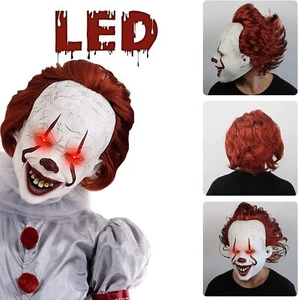 Máscara Completa LED Joker Pennywise Stephen King IT Payaso Juegos con disfraces Horror Accesorios Fiesta - Imagen 1 de 39