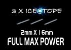 ICE@TOPE 3 X ICE WHITE Isotopes Isotope 2mmx16mm FULL MAX POWER betalights carp