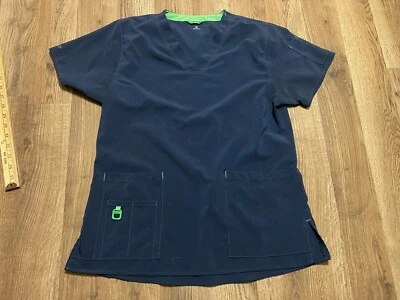 Camisa Carhartt, para mujer talla mediana, azul, top cruzado, cuello en V Foto 1 de 4