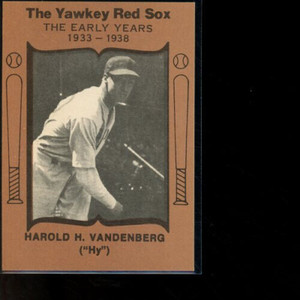 1972 The Yawkey Red Sox The Early Years Hy Vandenberg