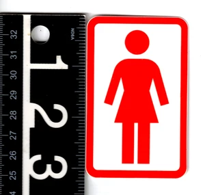Girl Skateboards Sticker 3.2 in x 2 in Red/White Skate Decal - Picture 1 of 1