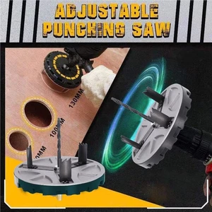 Adjustable Punching Saw Round Hole Opener Tools With Positioning Bit And 3 - Picture 1 of 12