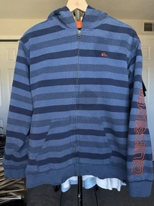 Vintage Y2K Quiksilver skate surf streetwear punk grunge youth XL blue jacket - Picture 1 of 6