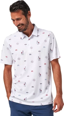 Polo de golf Travis Mathew grande para hombre fiesta de barrio nuevo con etiquetas precio de venta sugerido por el fabricante 99,95 USD Foto 1 de 3