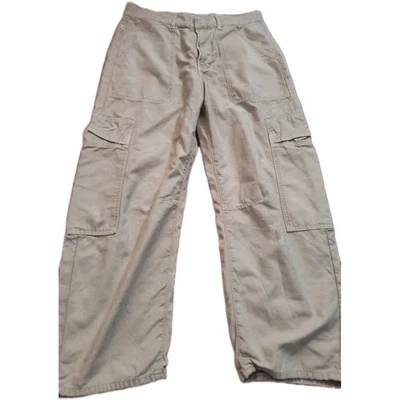 Citizens of Humanity Marcelle Low Rise Barrel Cropped Cargo Pants 31x26.5 Tan - Image 1 of 4