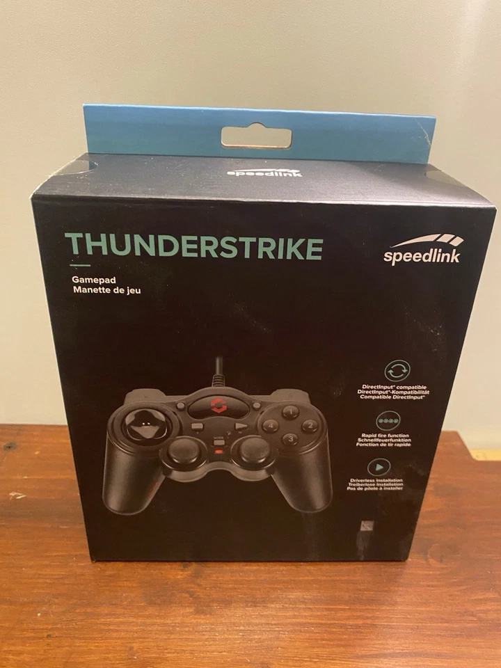 Speedlink Thunderstrike Controller Schwarz für PC PS3 Neu & OVP Gamepad Kabel - Bild 1 von 3