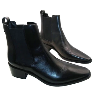 Tory Burch Leder Chelsea Stiefeletten Schwarz Größe 9 M SN152801 Booties - Bild 1 von 12