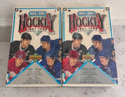 2- 1991-92 Upper Deck NHL Hockey Cards Hi Series Factory Sealed Wax Boxes 72 pks - Image 1 of 4
