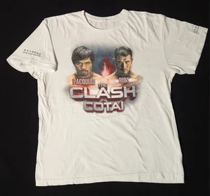 Paquiao Rios The Clash in Cotai Boxing Fight T Shirt Sz Large White - Picture 1 of 8