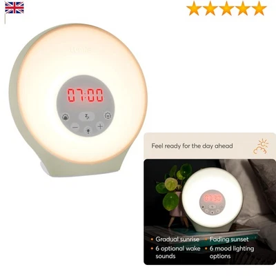 Sunrise Alarm Clock with Sunset & Mood Lighting, Natural Sounds, No Smartphon... - Image 1 of 4